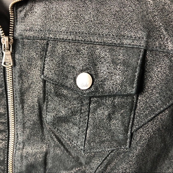 Levis Leather Biker Jacket Black Motorcycle Small - Picture 5 of 7